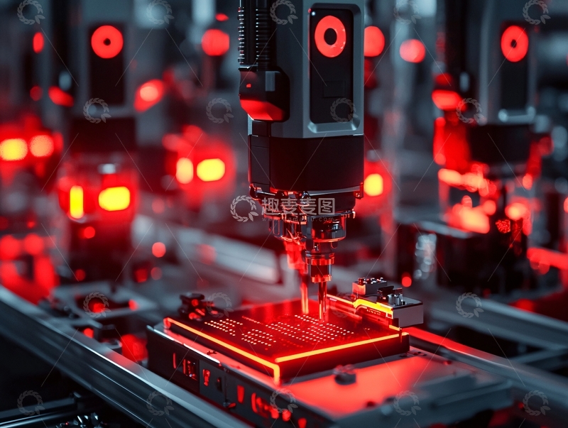 高清大图下载【趣麦麦图】自动化生产线上的精密机械
