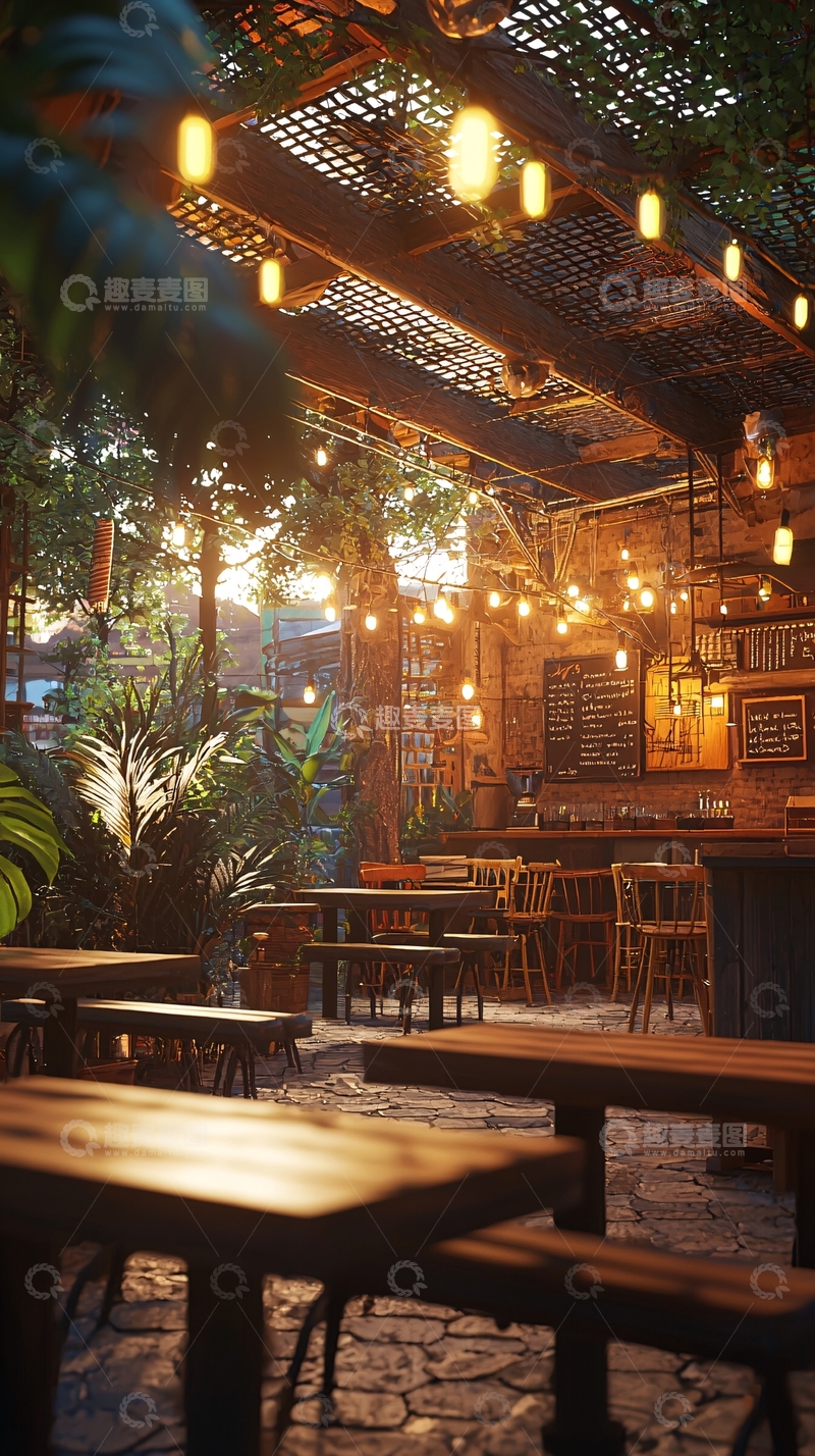 高清大图下载【趣麦麦图】户外酒吧