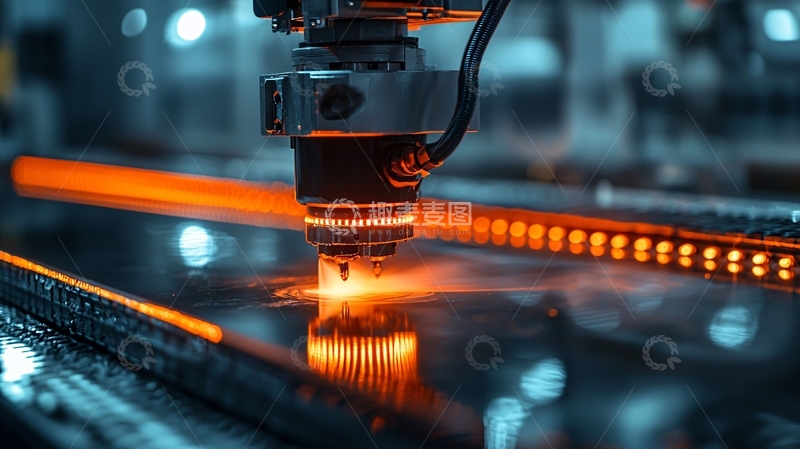 高清大图下载【趣麦麦图】金属激光切割特写