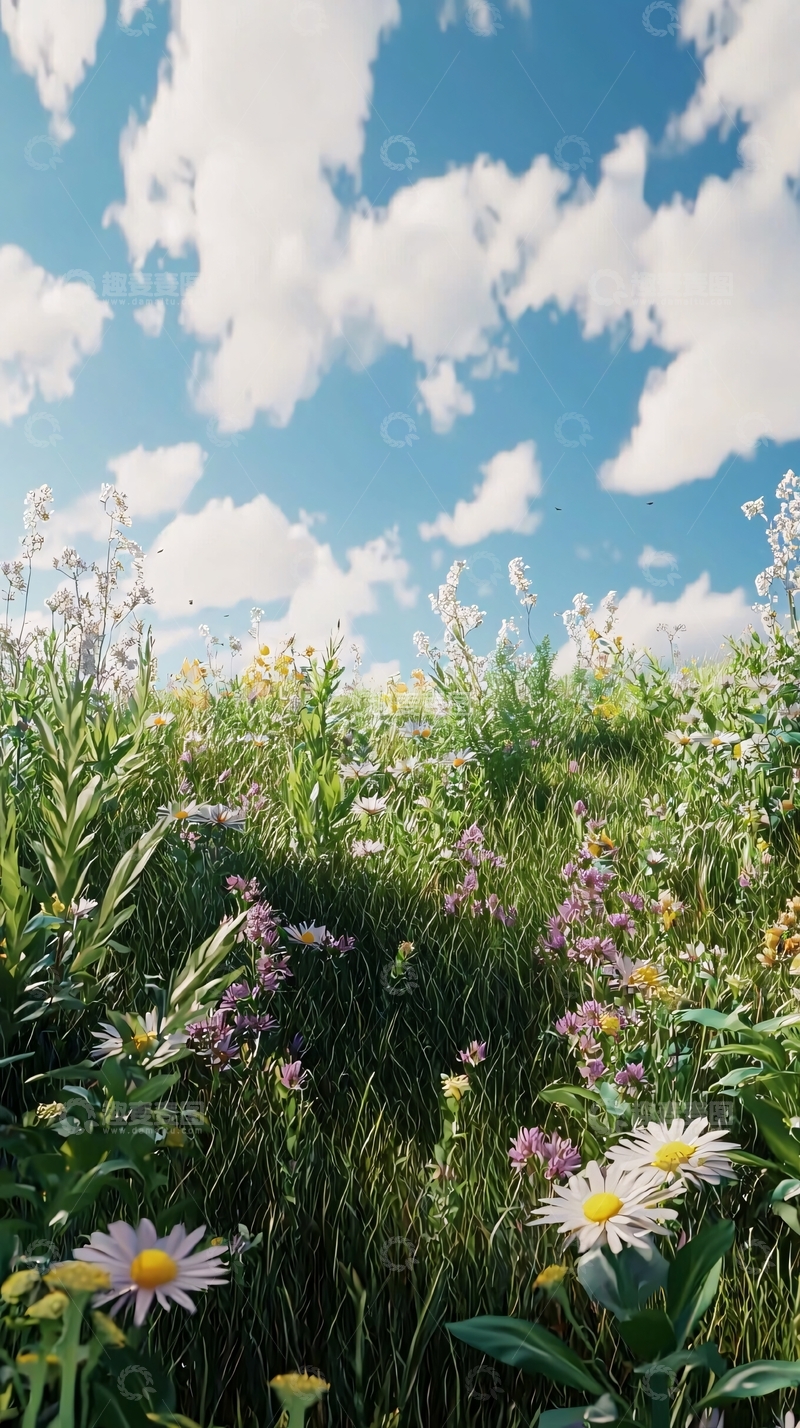 高清大图下载【趣麦麦图】盛夏野花田园风光