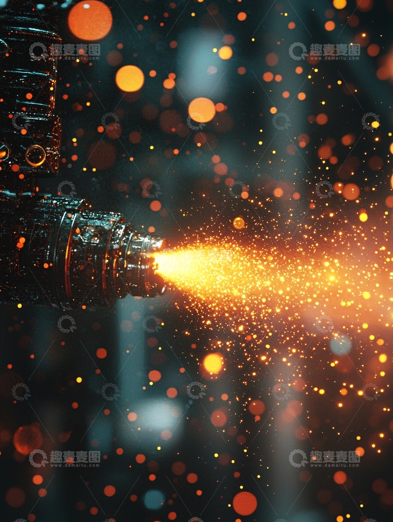 高清大图下载【趣麦麦图】金属焊接产生火花场景