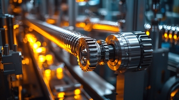 工业机械部件特写