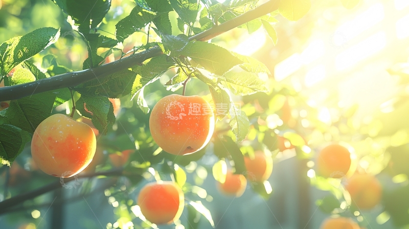 高清大图下载【趣麦麦图】阳光下的苹果树