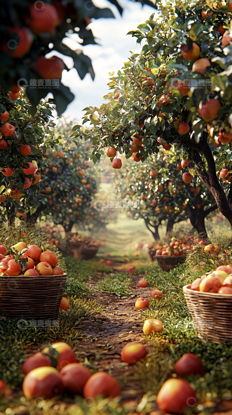 高清大图下载【趣麦麦图】苹果园