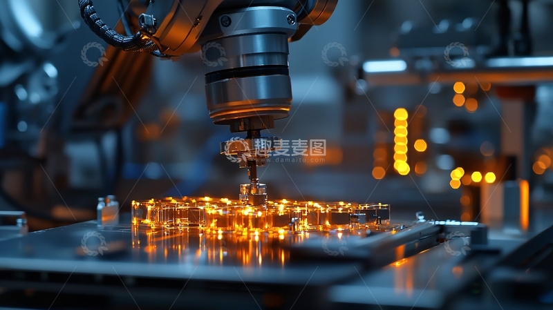 高清大图下载【趣麦麦图】工业机器人正在工作