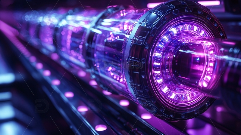 高清大图下载【趣麦麦图】紫光科技感机械装置