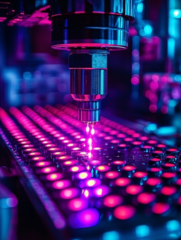 精密机械加工发光特写