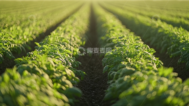 高清大图下载【趣麦麦图】阳光下的绿色田野