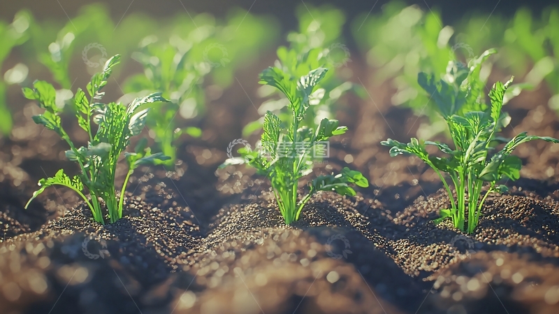 高清大图下载【趣麦麦图】阳光下茁壮成长的幼苗
