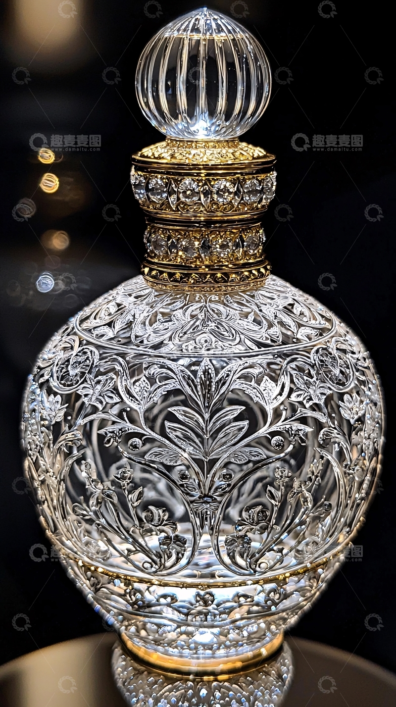 高清大图下载【趣麦麦图】奢华水晶香水瓶