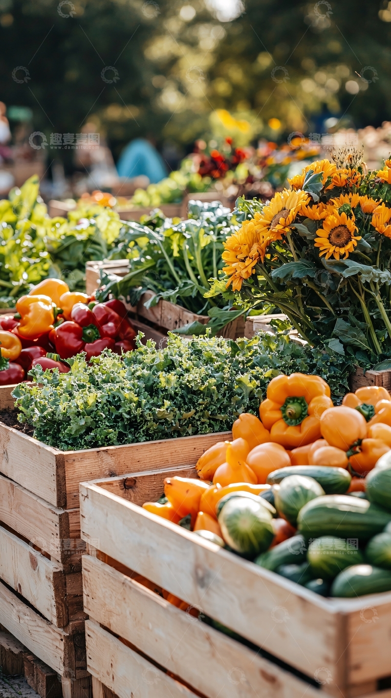 高清大图下载【趣麦麦图】农贸市场新鲜蔬果