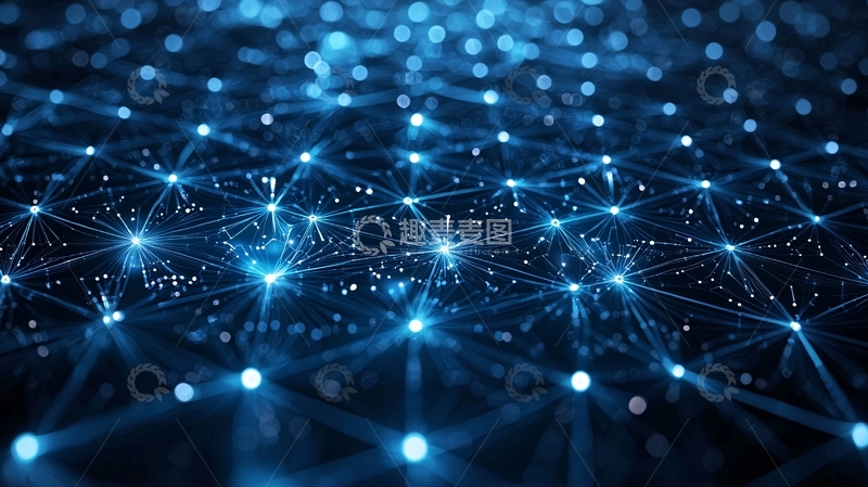 高清大图下载【趣麦麦图】蓝色科技感网络