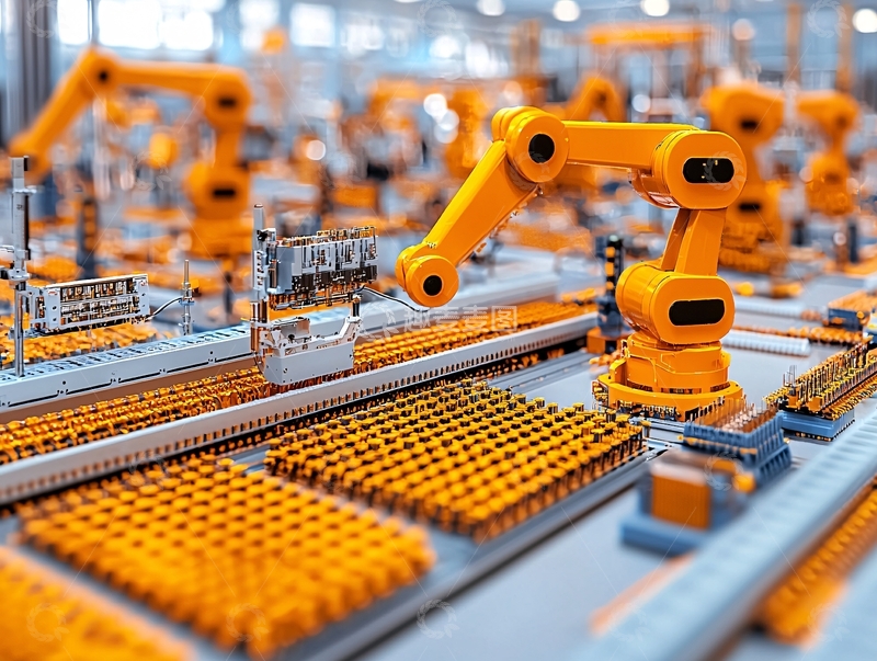 高清大图下载【趣麦麦图】智能工厂生产线全貌