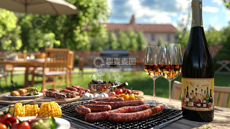 高清大图下载【趣麦麦图】户外烧烤派对