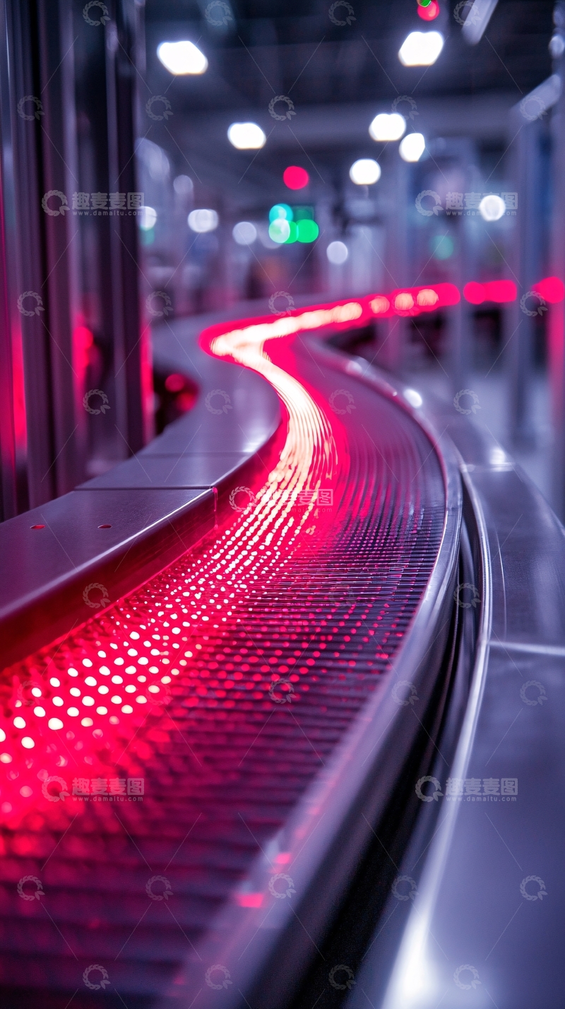 高清大图下载【趣麦麦图】红色流水线传送带
