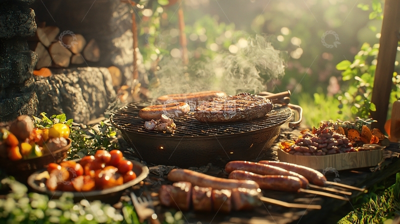 高清大图下载【趣麦麦图】户外烧烤美味佳肴