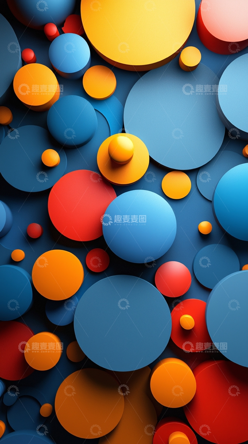 高清大图下载【趣麦麦图】彩色圆形背景