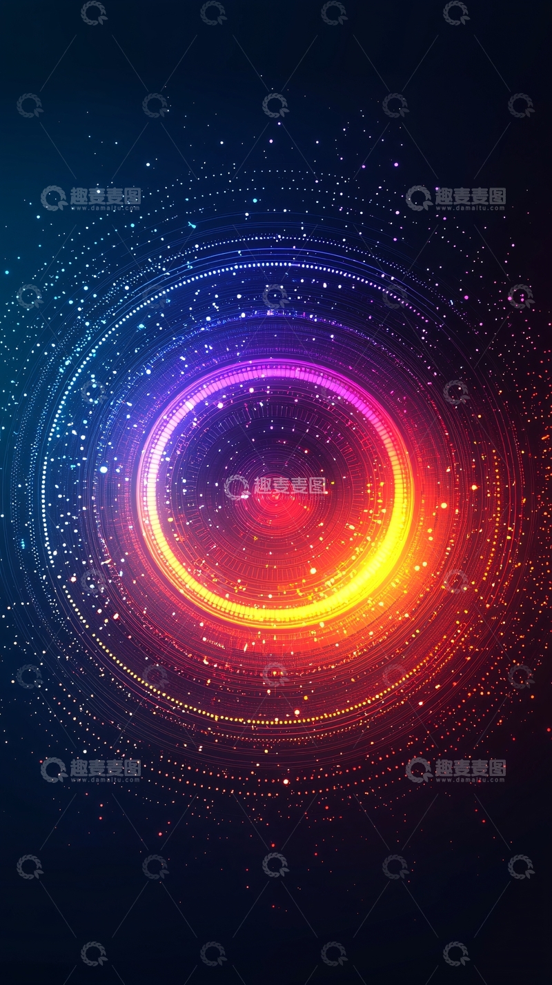 高清大图下载【趣麦麦图】绚丽光圈背景图