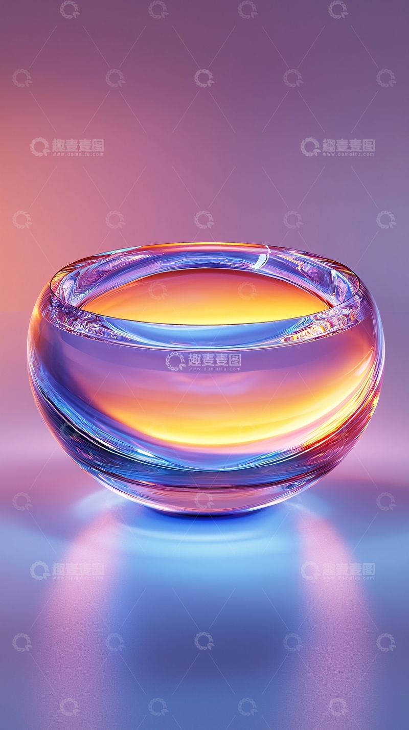 高清大图下载【趣麦麦图】光滑透明玻璃碗