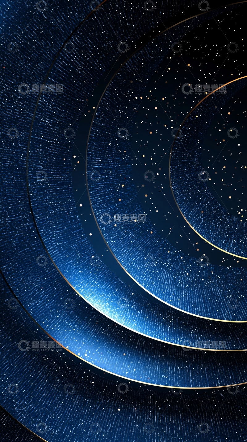 高清大图下载【趣麦麦图】深蓝色圆形纹理背景