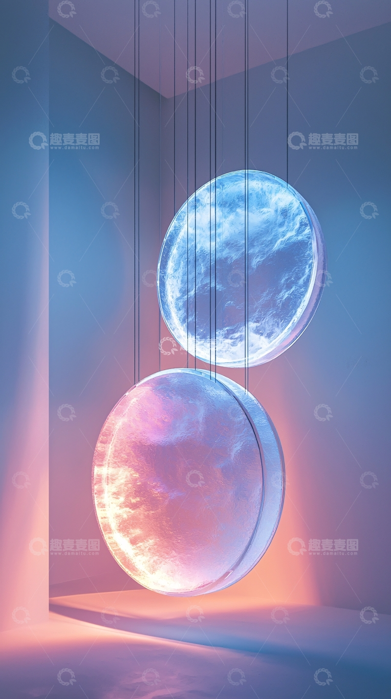 高清大图下载【趣麦麦图】悬挂圆形发光体