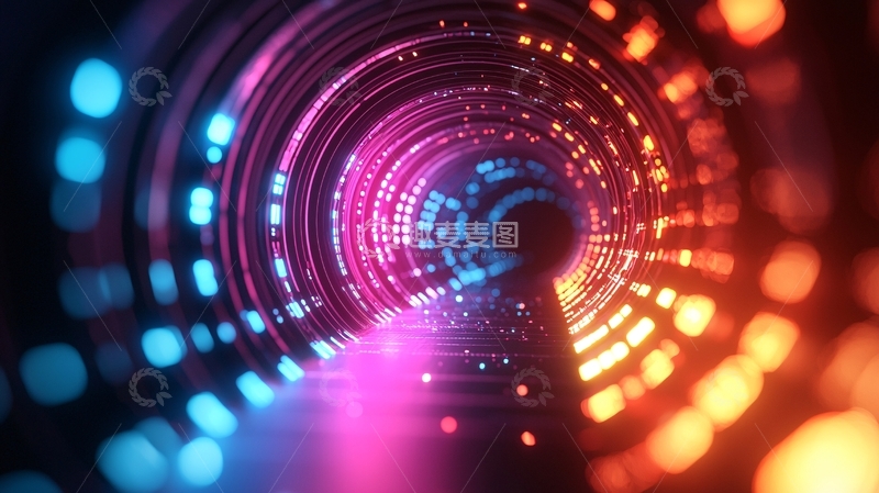 高清大图下载【趣麦麦图】科技感隧道25