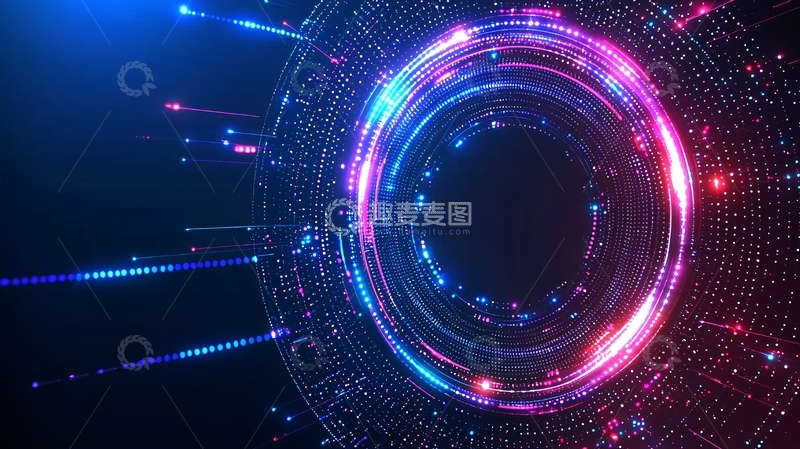 高清大图下载【趣麦麦图】科技感光环背景