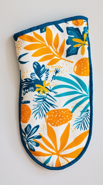 热带植物印花隔热手套