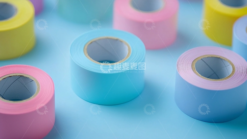 高清大图下载【趣麦麦图】彩色标签纸卷