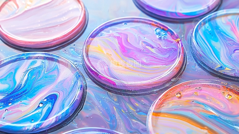 高清大图下载【趣麦麦图】糖果色杯垫