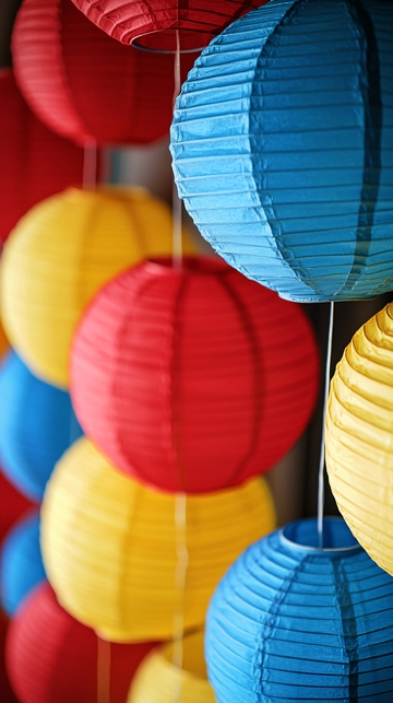 彩色纸灯笼