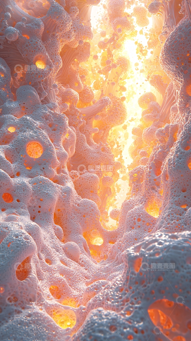 高清大图下载【趣麦麦图】奇幻发光泡沫结构