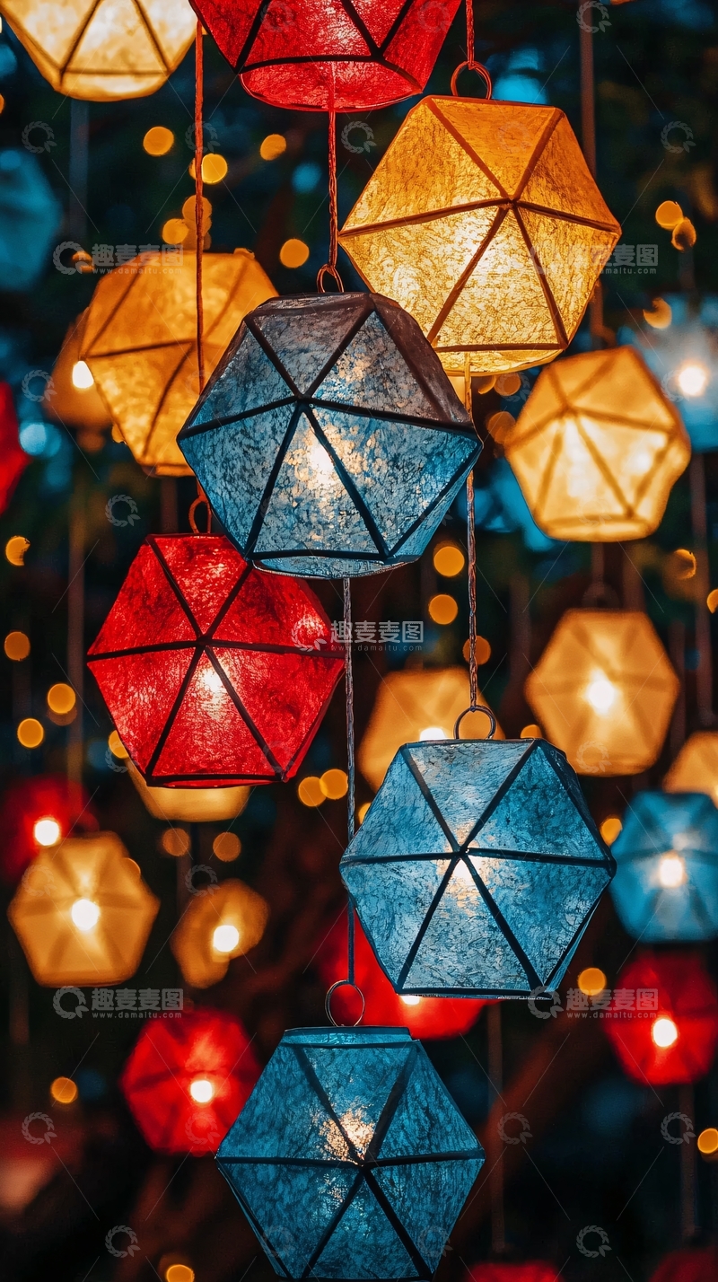 高清大图下载【趣麦麦图】彩色灯笼