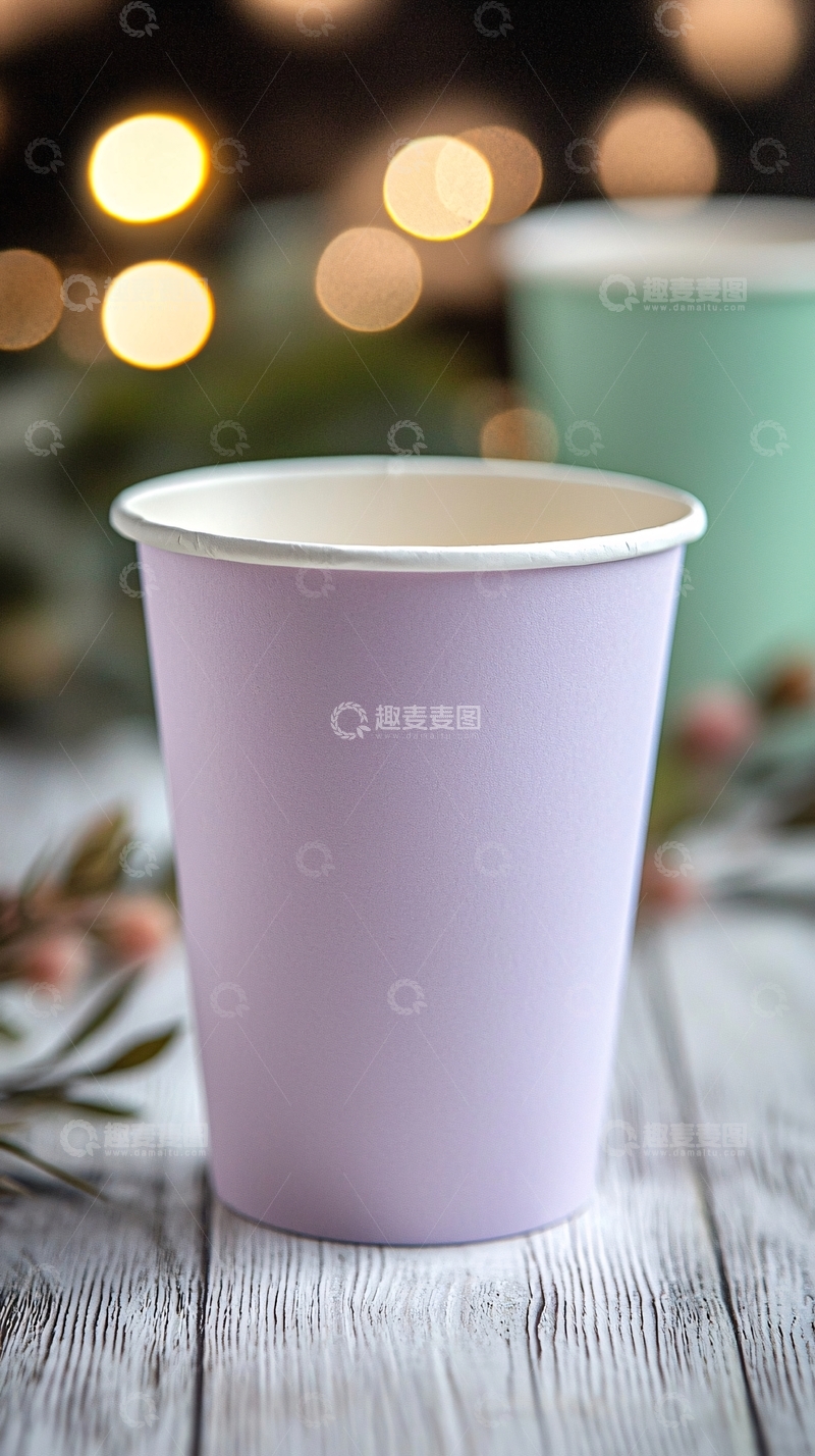 高清大图下载【趣麦麦图】紫色纸杯