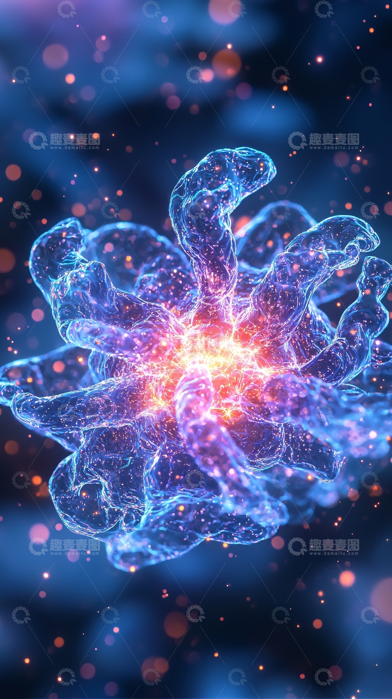高清大图下载【趣麦麦图】蓝色发光体