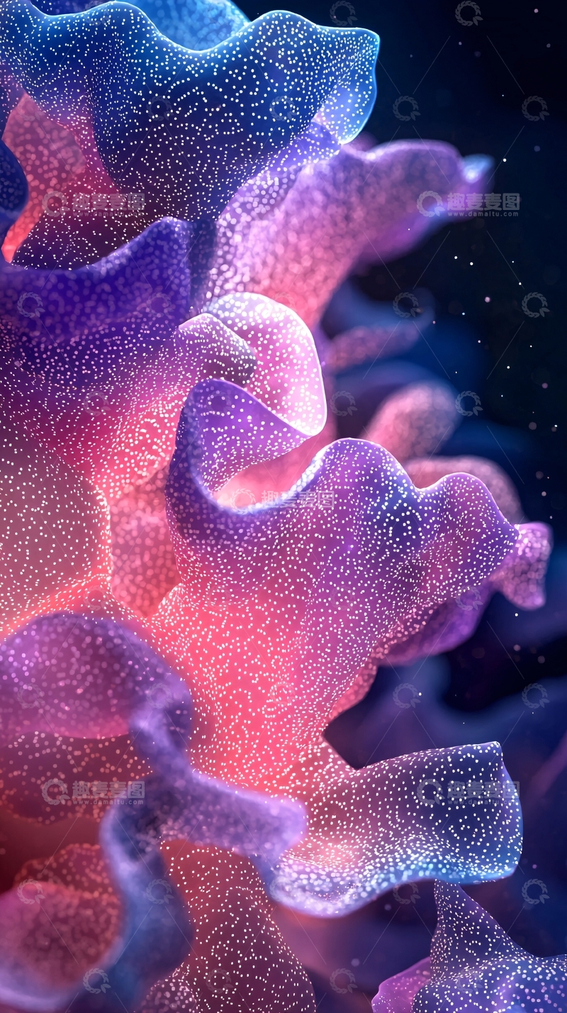 高清大图下载【趣麦麦图】抽象色彩花朵