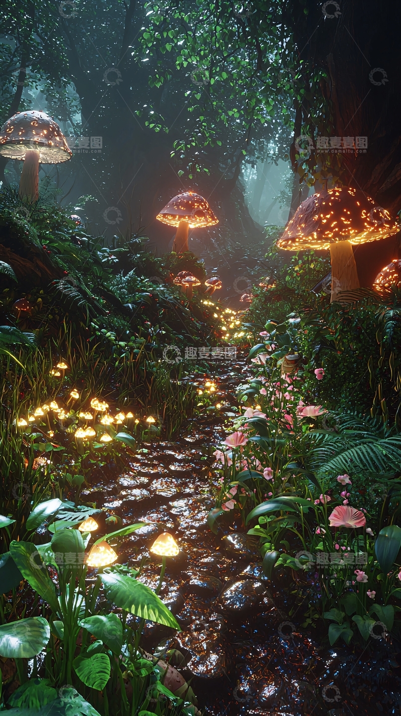 高清大图下载【趣麦麦图】梦幻森林小路39