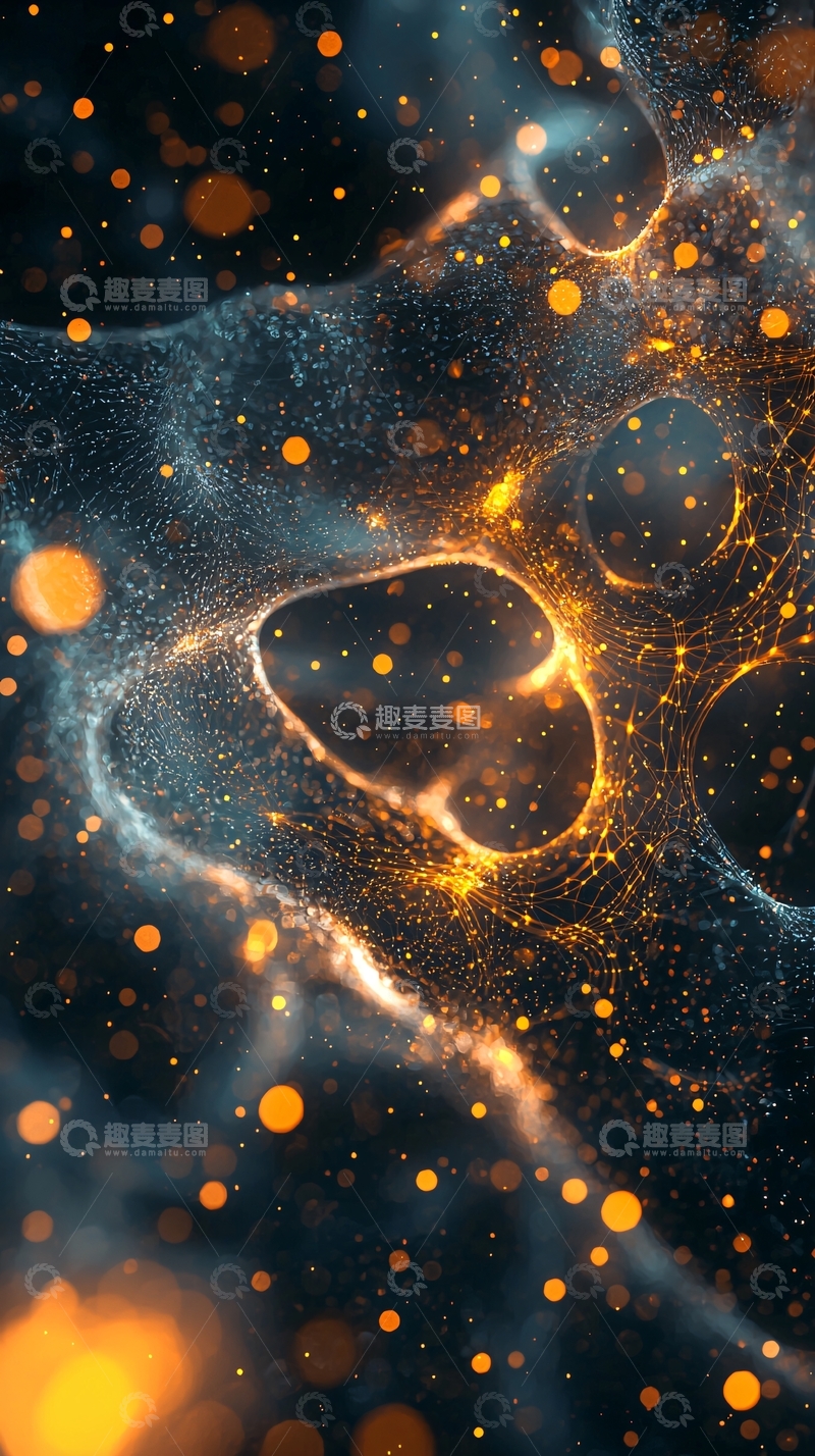 高清大图下载【趣麦麦图】光点组成的抽象星云