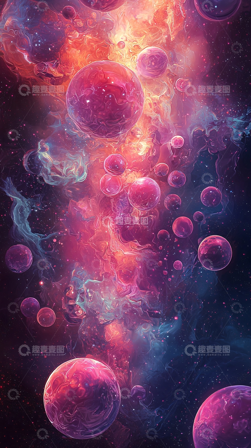 高清大图下载【趣麦麦图】宇宙泡泡