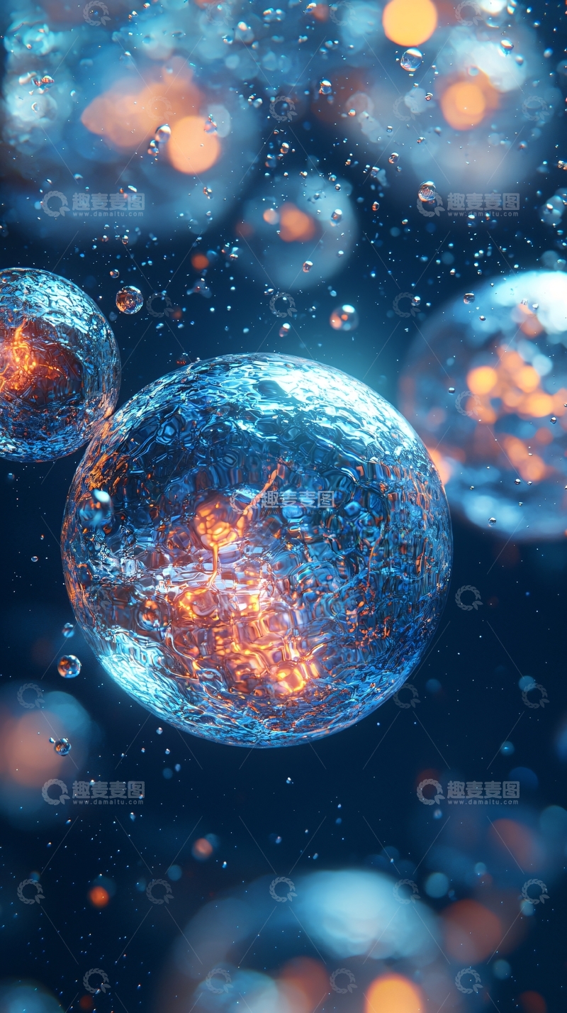 高清大图下载【趣麦麦图】细胞内部发光