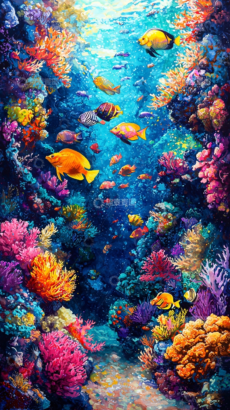高清大图下载【趣麦麦图】五彩斑斓海底世界