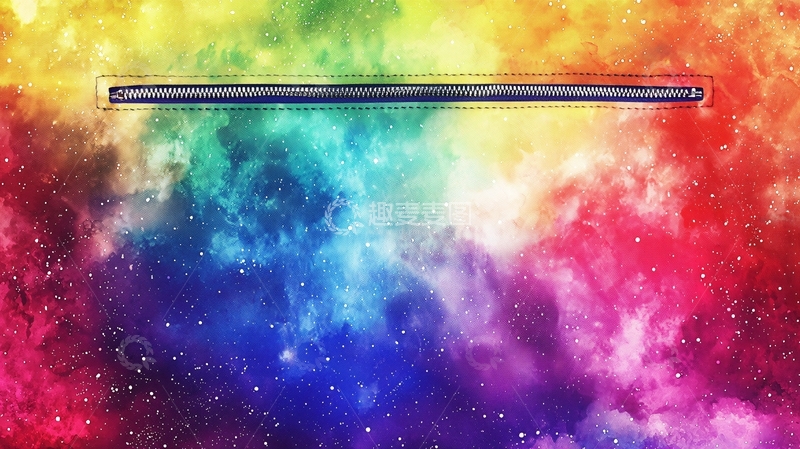 高清大图下载【趣麦麦图】彩虹宇宙星空