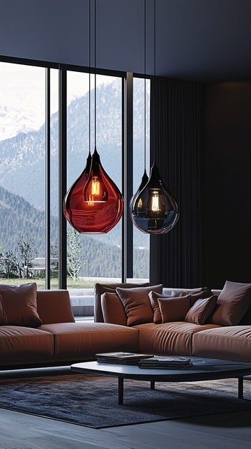 现代简约玻璃吊灯