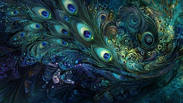 抽象孔雀羽毛