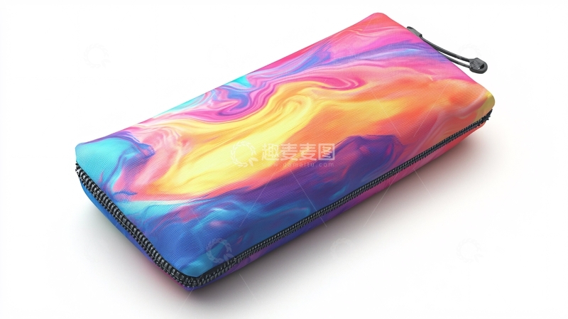 高清大图下载【趣麦麦图】彩色流体纹理笔袋