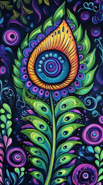 抽象孔雀羽毛
