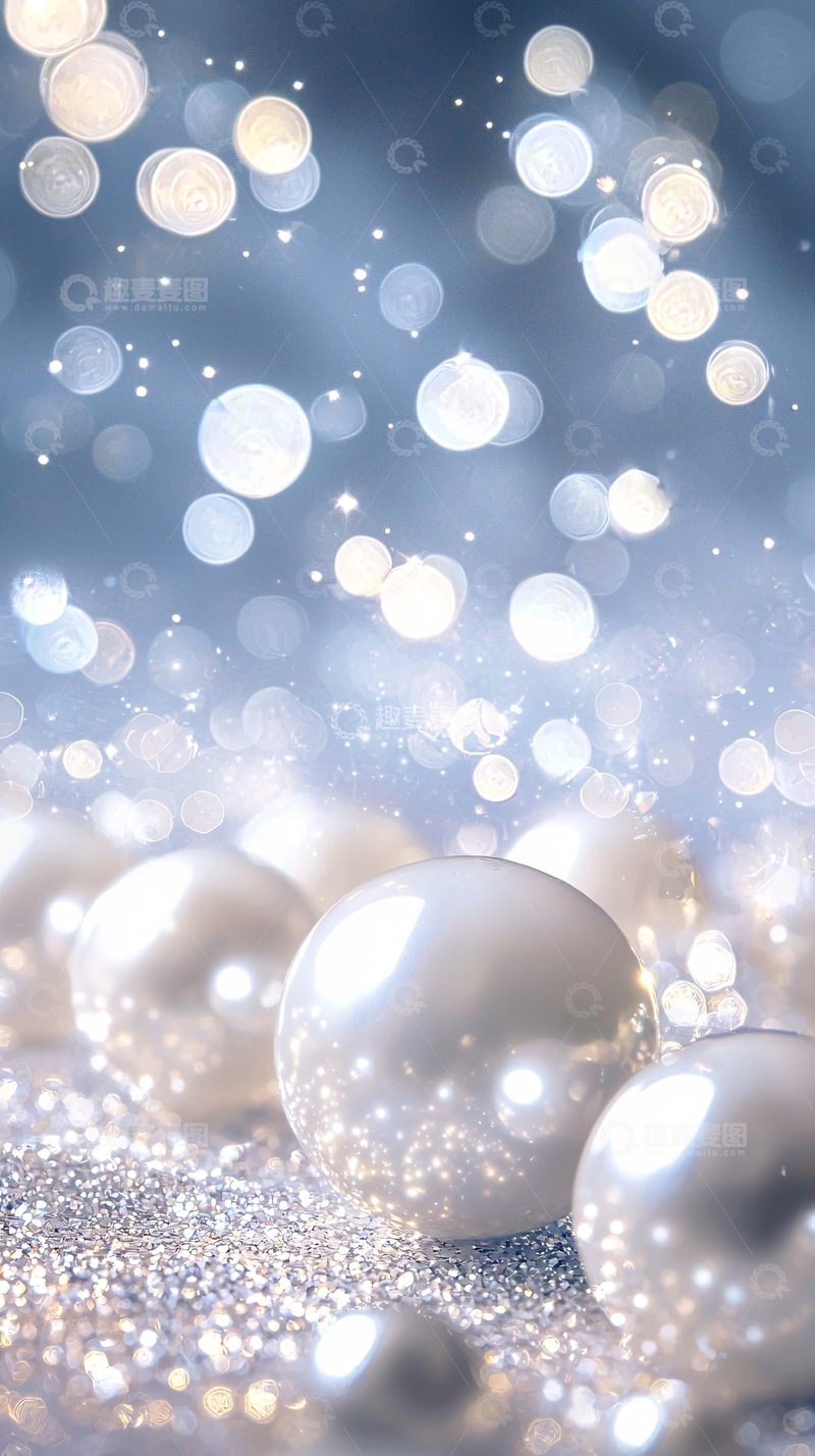 高清大图下载【趣麦麦图】闪亮珍珠背景