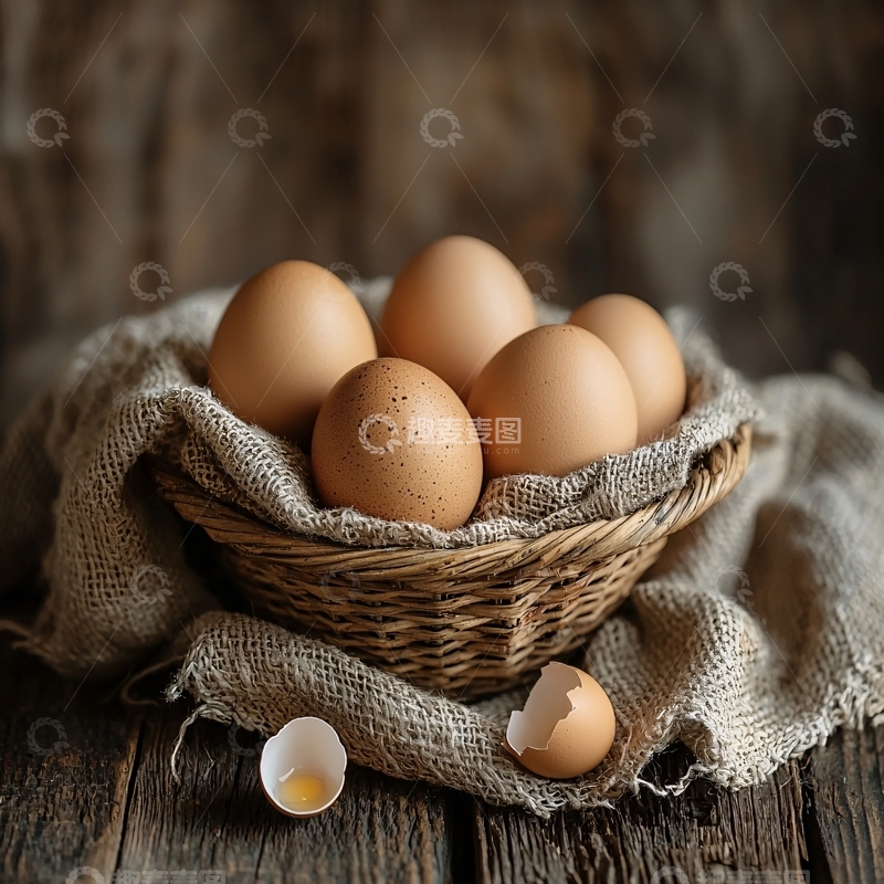高清大图下载【趣麦麦图】-鸡蛋篮子