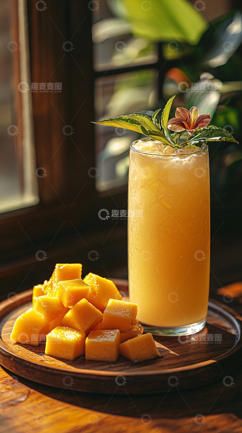 高清大图下载【趣麦麦图】芒果汁