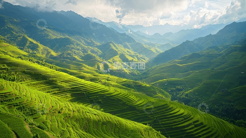 高清大图下载【趣麦麦图】梯田